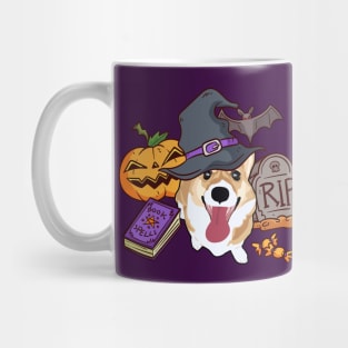 Halloween Corgi Witch - Bat Mug